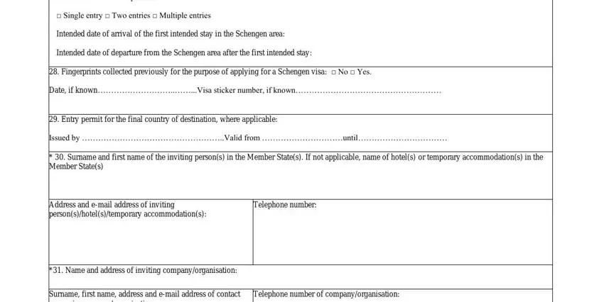 Filling in schengen visa for spain step 5