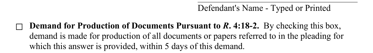 CN 10542 example filled out, demand for Production of Documents