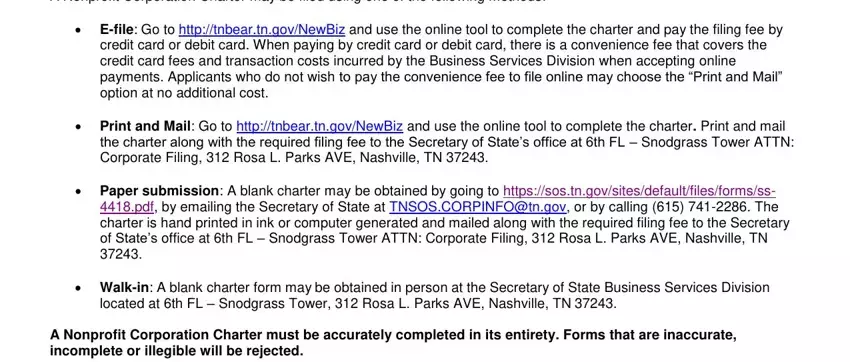 filling out tn form nonprofit part 1