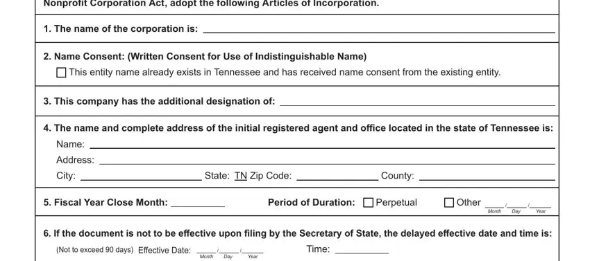 Entering details in tn form nonprofit stage 2