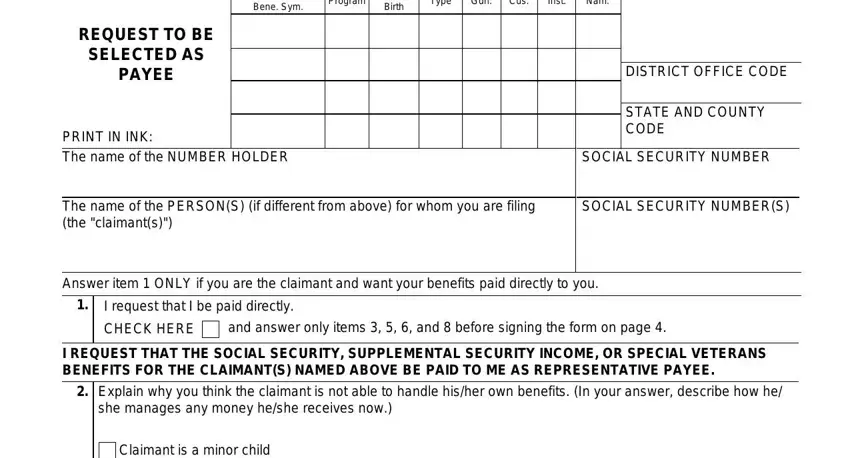 stage 1 to filling out ssa 11 bk form