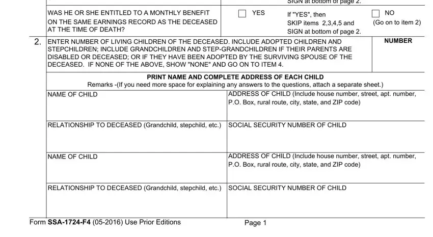 Completing ssa 1724 part 2