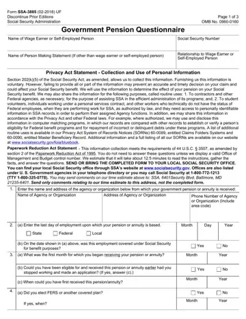 Ssa 3885 Form Preview
