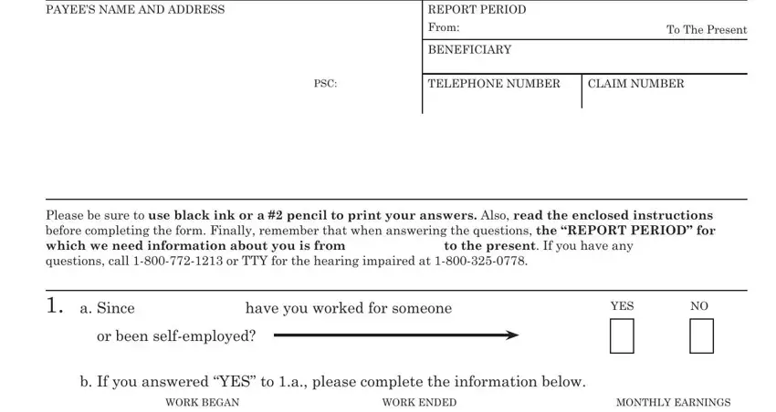 Filling out form 455 part 3