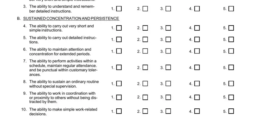 part 2 to finishing mental residual functional assessment