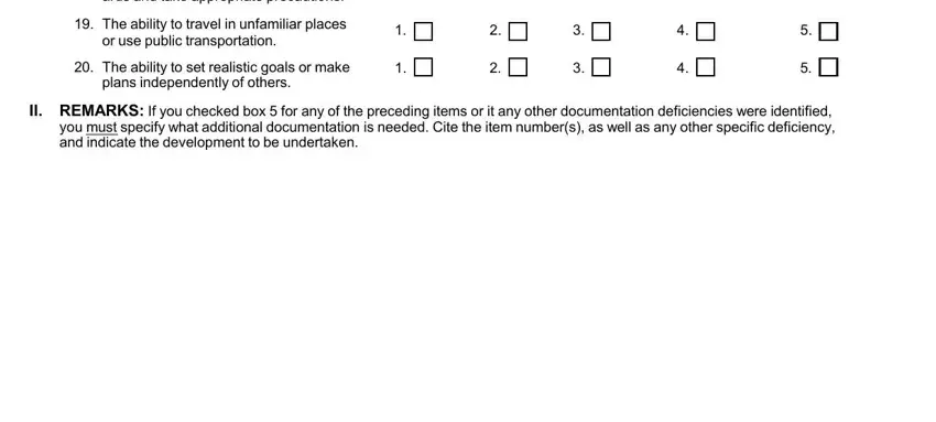 Entering details in mental residual functional assessment stage 4