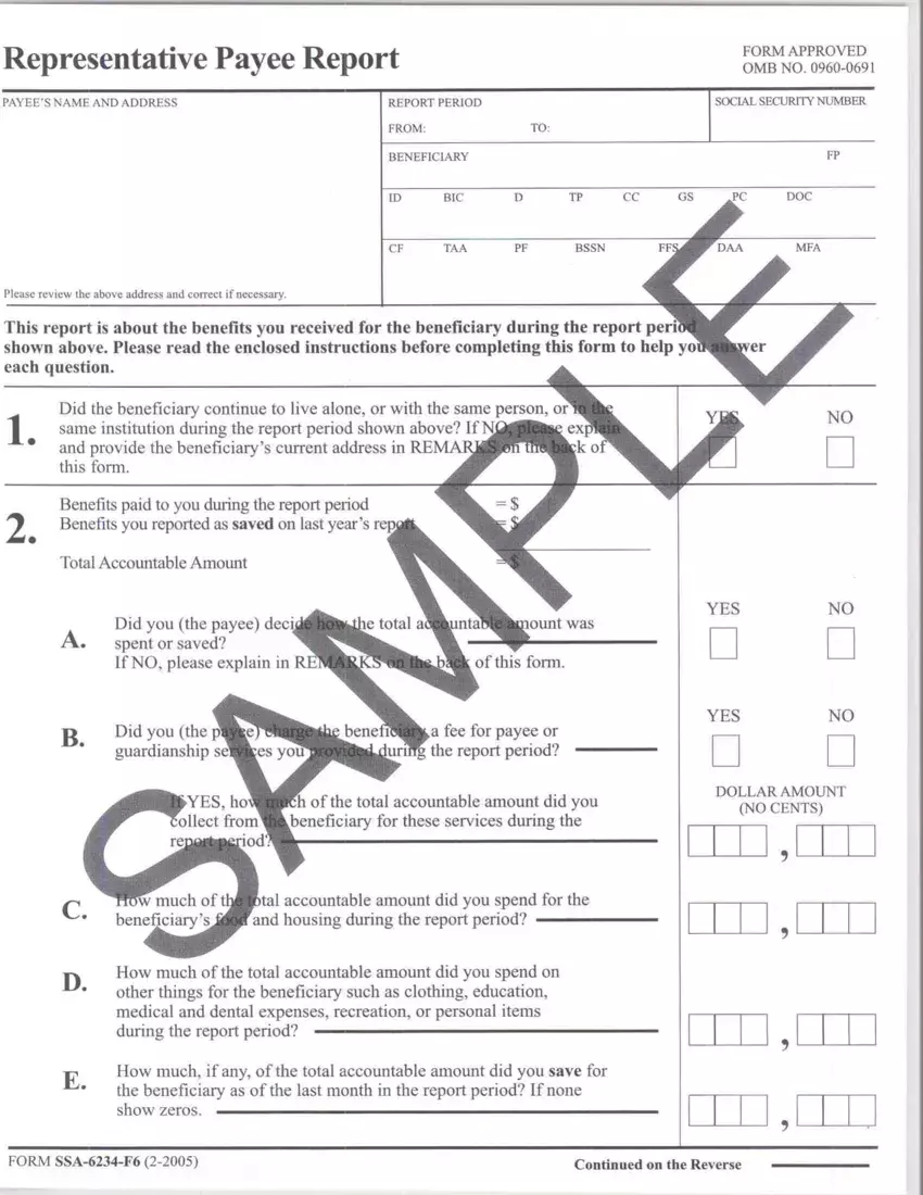 Ssa 6234 F6 Form first page preview