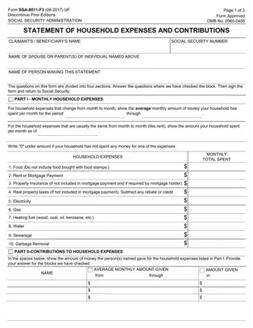 Ssa 8011 F3 Form Preview