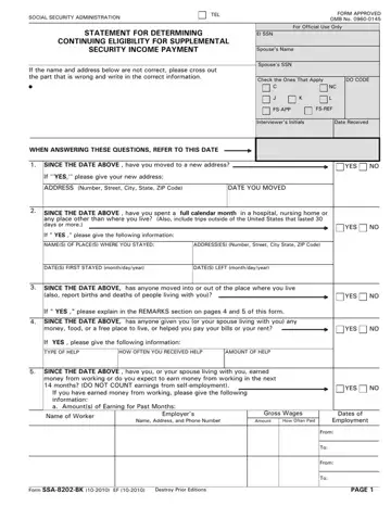 Ssa 8202 Bk Form Preview