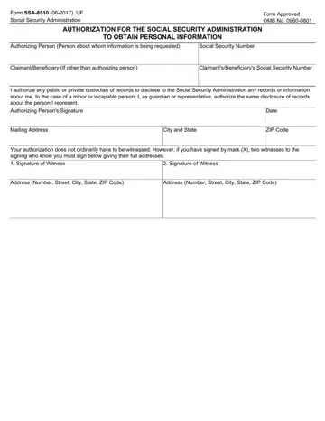 Ssa 8510 Form Preview
