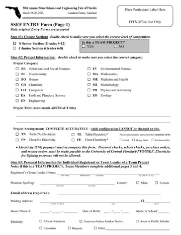 Ssef Entry Form Preview