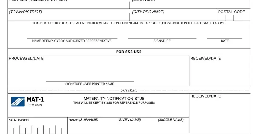 Filling out sss mat 1 form 2020 printable stage 2