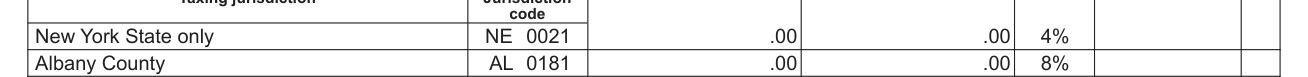 Form ST-101 example filled out, step 3 Calculate sales and use taxes