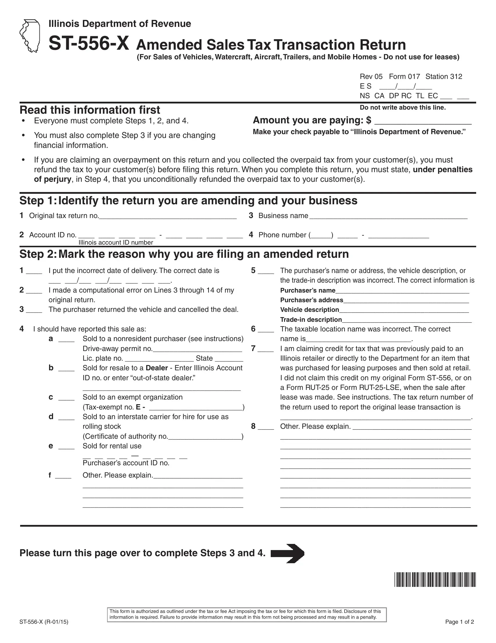 St 556X Form ≡ Fill Out Printable PDF Forms Online