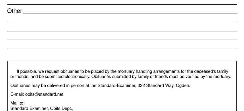 Finishing obituary form standard examiner ogden stage 5