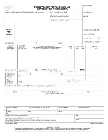 Standard Form 1034 Preview