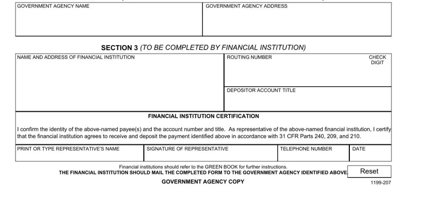 Finishing usaa bank authorization form part 2