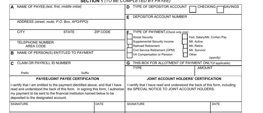 Completing 1199a direct deposit form usaa step 5