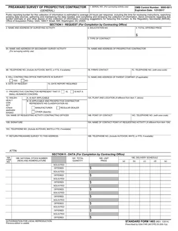 Standard Form 1403 Preview