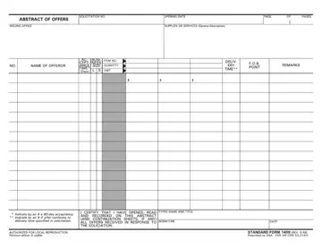Standard Form 1409 Preview
