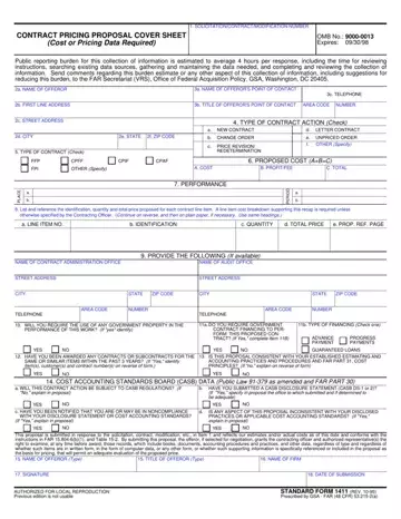 Standard Form 1411 Preview