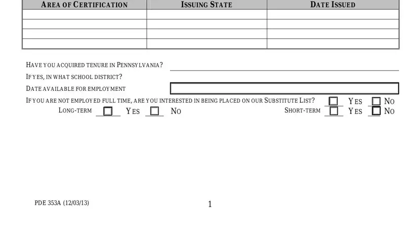 step 2 to finishing application pennsylvania area