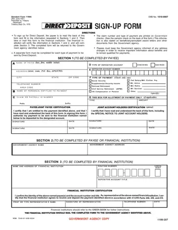Standart Form 1199A Preview