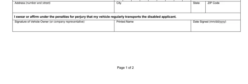 Filling out state form 42070 part 2