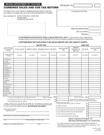 State Nevada Tax Form Preview