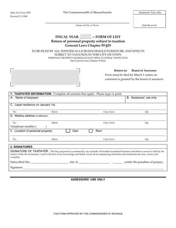 State Tax Form 2Hf Preview