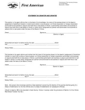 Statement Grantee Form Preview