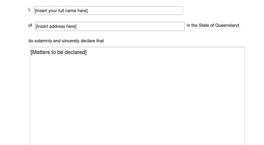 portion of blanks in statutory declaration form