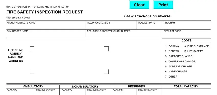 ca std form 850 gaps to fill out