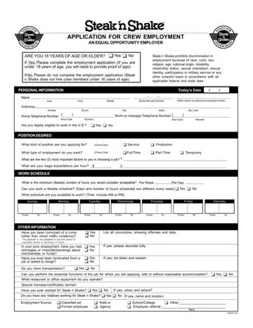 Steak And Shake Application Preview