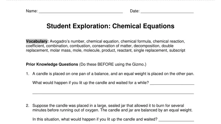 entering details in student exploration chemical changes answer key step 1