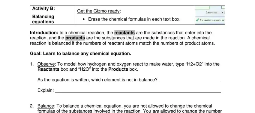 Filling out student exploration chemical equations gizmo answer key pdf part 5