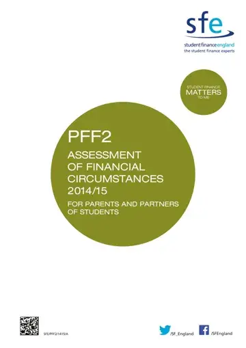 Student Finance Pff2 Form Preview