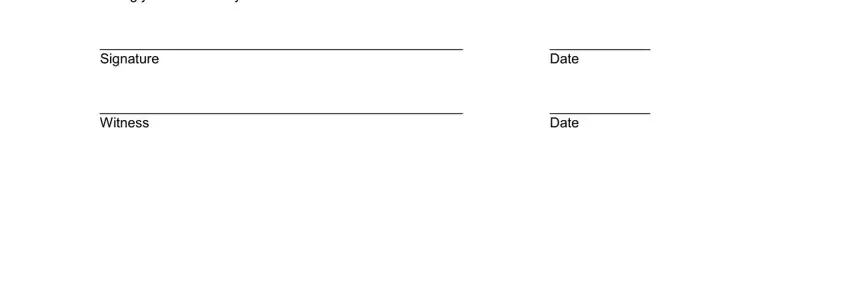 subcontractor waiver By signing below I express my, Signature, Date, Witness, and Date fields to complete