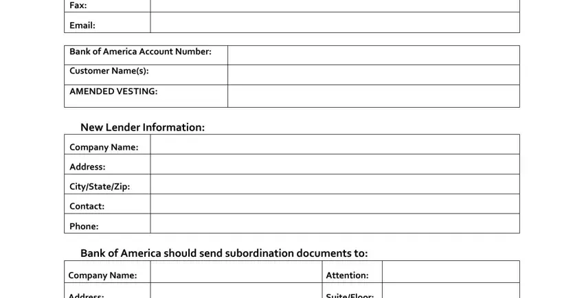 Entering details in chase subordination requirement part 2