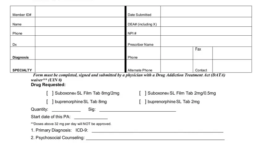 wellmed prior authorization fax request form gaps to fill in