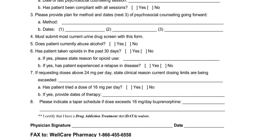 Filling out wellmed prior authorization fax request form part 2