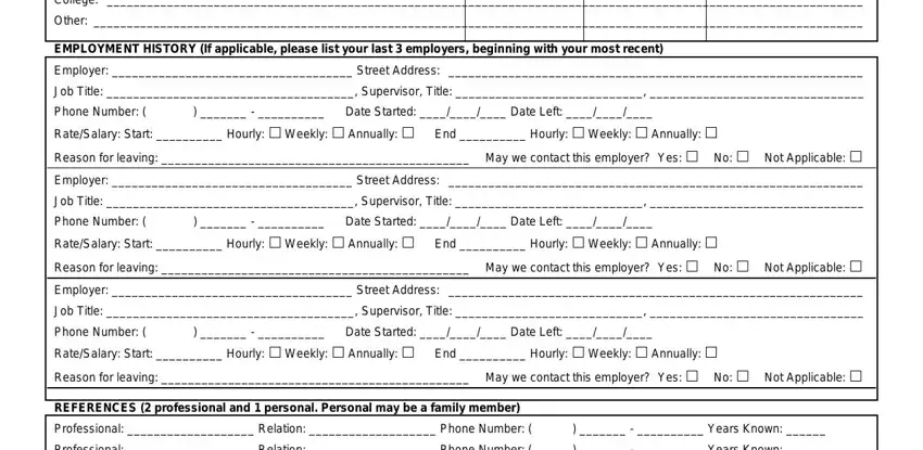 Finishing subway application pdf step 2