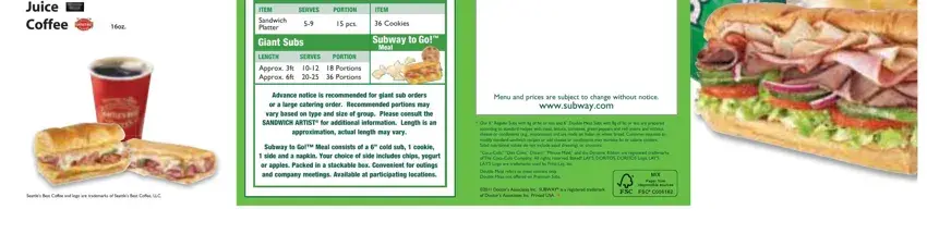 Finishing printable subway menu part 2