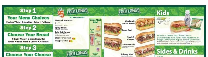 Subway deals menu pdf