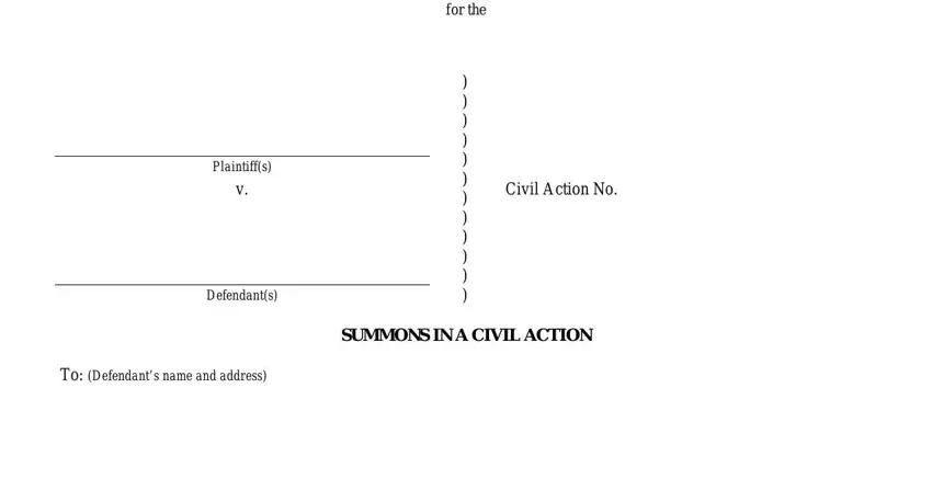 how to district court summons blanks to fill in