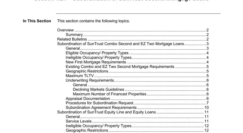 part 1 to filling out suntrust heloc subordination requirements