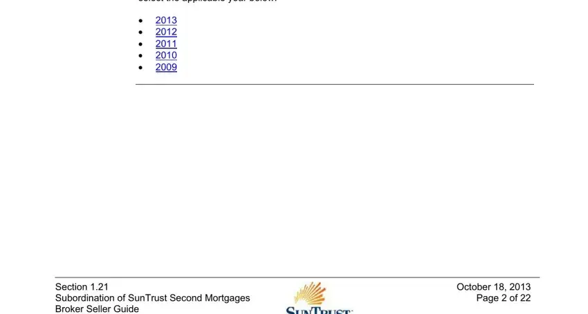 Filling in suntrust heloc subordination requirements part 4