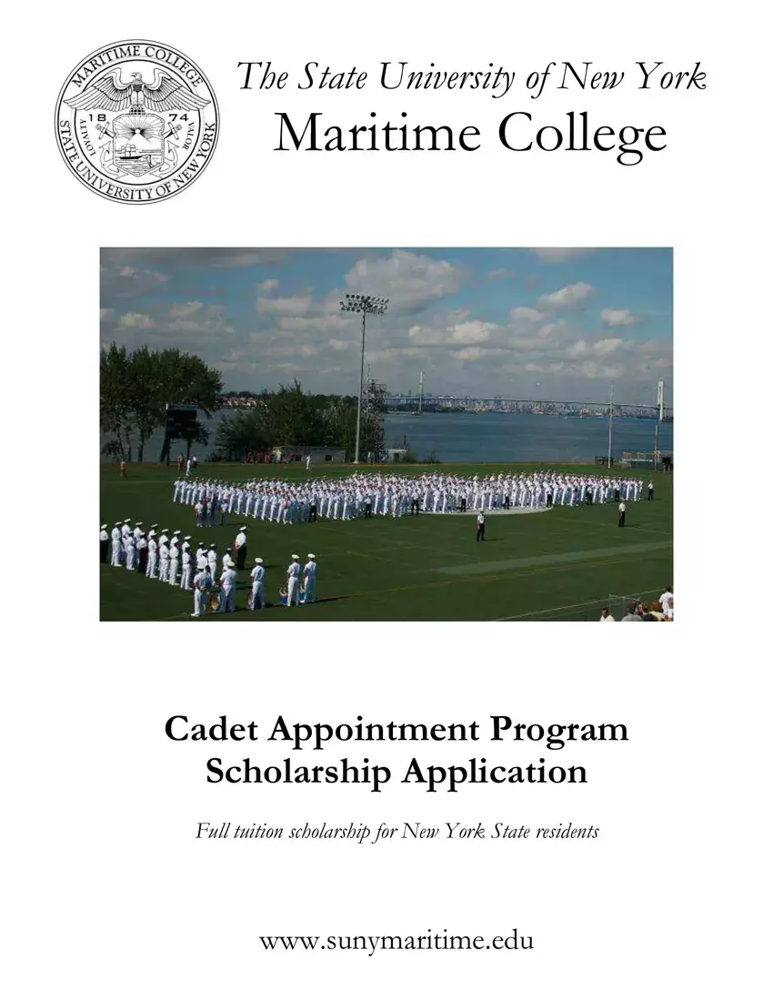 Suny Maritime Cap Schlorship first page preview