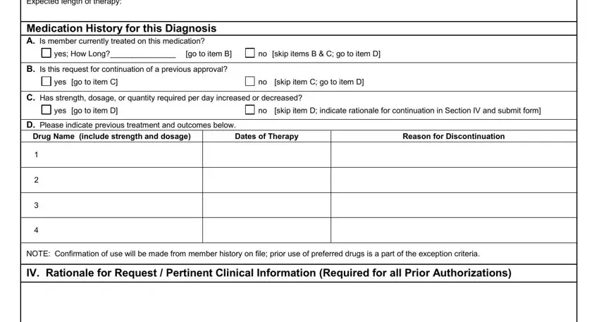 Filling in superior authorization form part 2