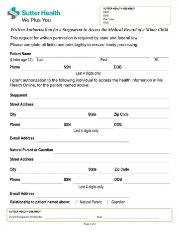 Sutter Gould Online Form Preview